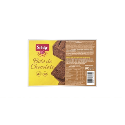 Bolo S/gluten 200Gr Schar Chocolate Bolo S/gluten 200Gr Schar Chocolate