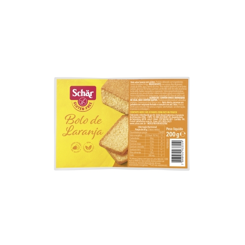 Bolo S/gluten 200Gr Schar Laranja Bolo S/gluten 200Gr Schar Laranja