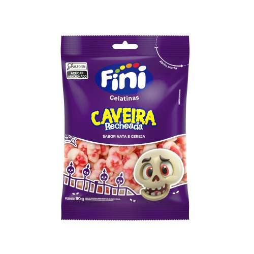 Bala Gel Rech Caveira 250Gr Fini Cereja.nata Bala Gel Rech Caveira 250Gr Fini Cereja.nata