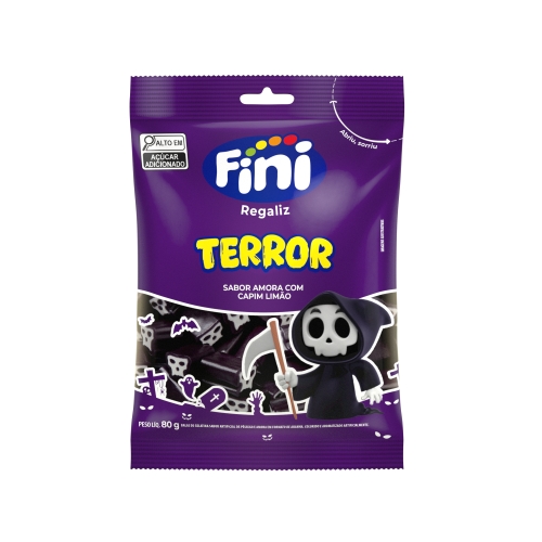 Bala Regaliz Caveira Terror 80Gr Fini Capim Limao Bala Regaliz Caveira Terror 80Gr Fini Capim Limao